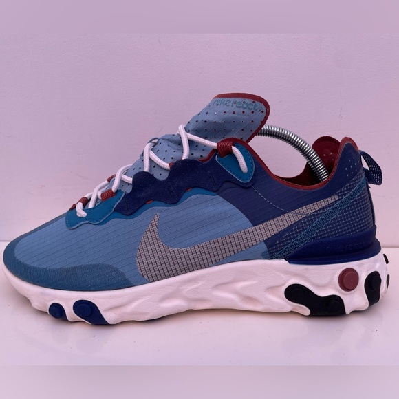 Nike React Element 55 Trainers - Men’s UK 8.5 EU 43 - CU1466-400 Coastal Blue - Picture 4 of 16